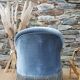 Fauteuil crapaud bleu