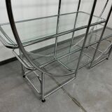 Mid-century design tubular steel shelf
