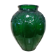 Ovoid vase green glass art deco