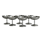 6 stainless steel footed bowls