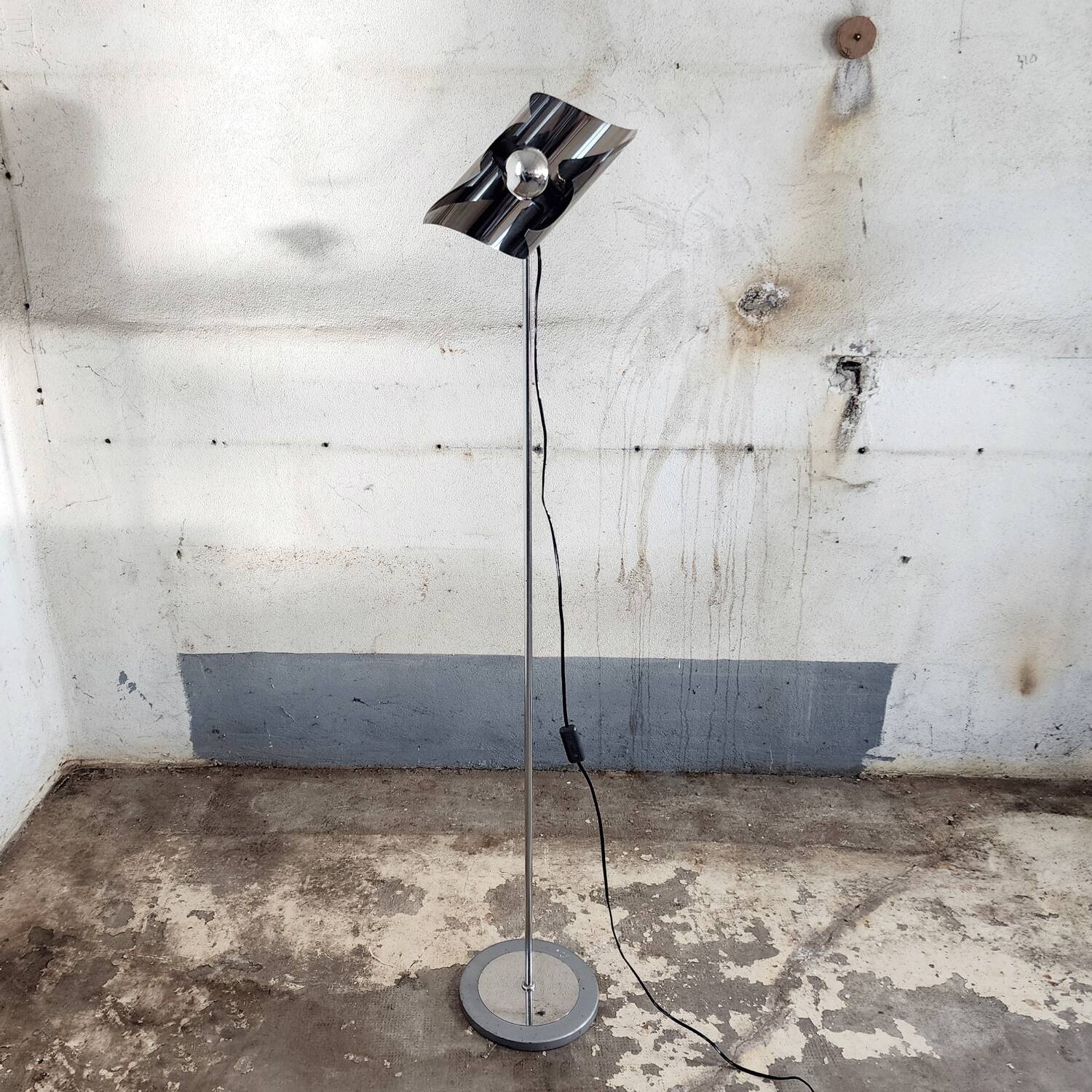 1970s Chrome Lamp Base — Space Age Design