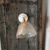 Vintage frosted glass wall light