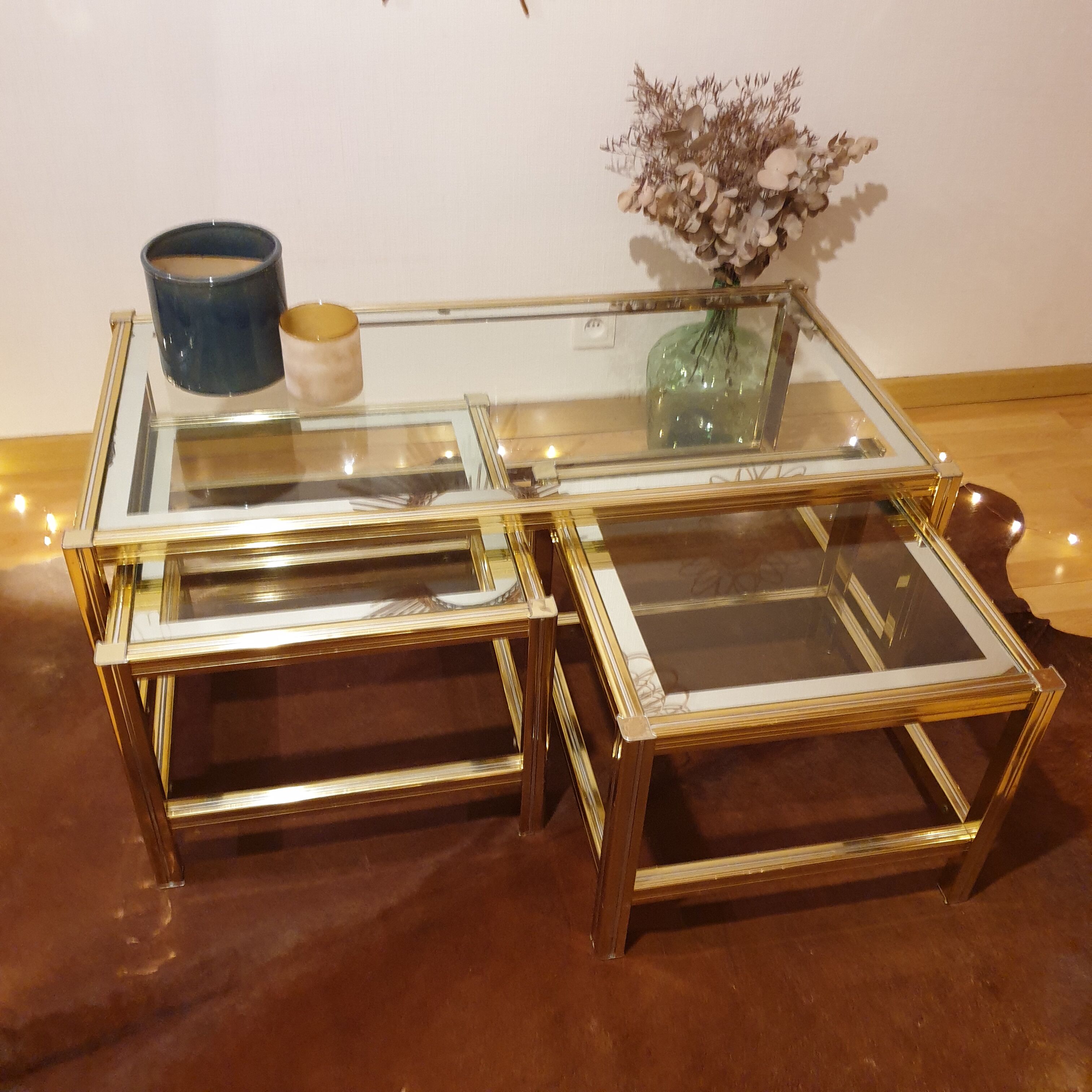 Tables gigognes Rochebobois vintage