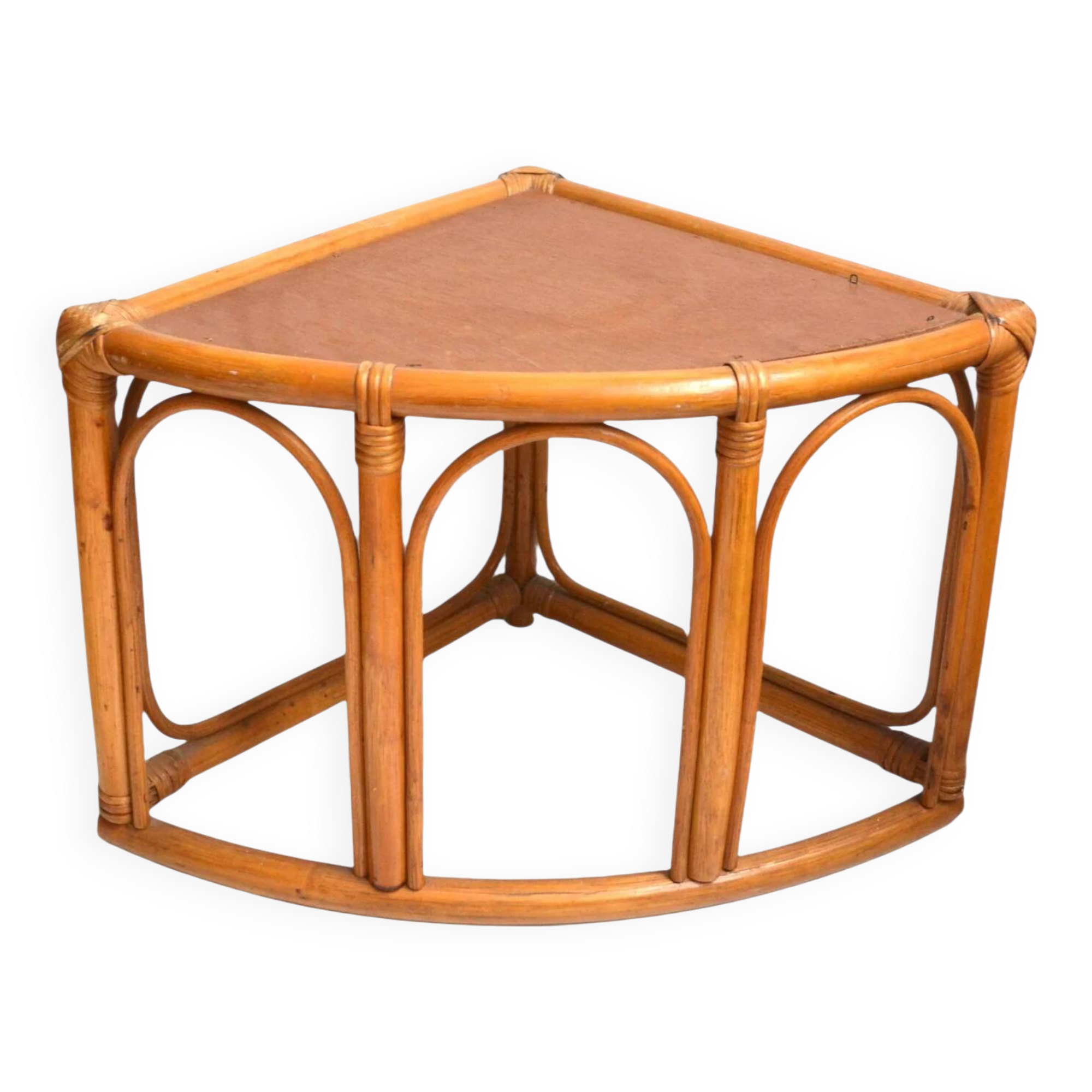 Rattan corner cabinet