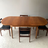 Mid century 1960’s dining table and 4 dining chairs by Nathan