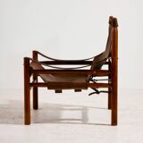 Hungarian calf leather lounge chair