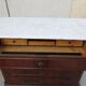 Chest of drawers secretary Louis Philippe in walnut and magnifying glass