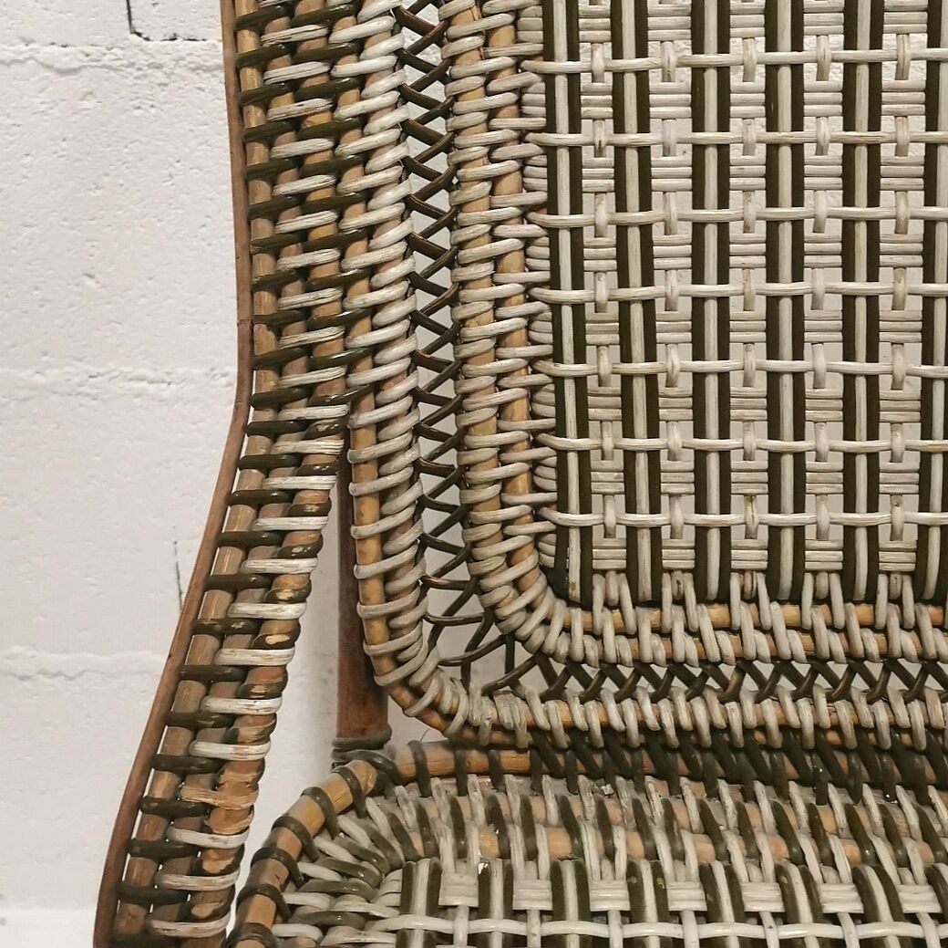 Perret and Vibert rattan chair, late 19th century