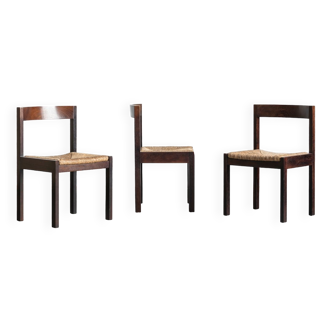 3 Dining chairs by Gerard Geytenbeek, Dutch design 1960s