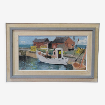 John Börén, Swedish Modern Painting, 1960s, Oil on Panel, Framed.