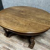 Solid oak Renaissance table with extensions circa 1850 (320 cm)
