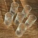Set of 6 orangeade glasses in ribbed glass
