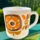 Vintage Arcopal lotus mug🍎