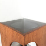 Vintage smoked glass self, 1970