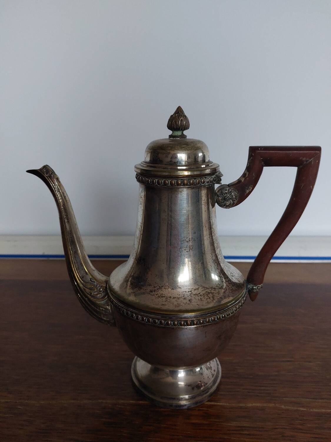 Vintage silver metal teapot