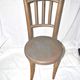 Child's bistro chair in curved turned wood, Fischel Thonet style, 1950.