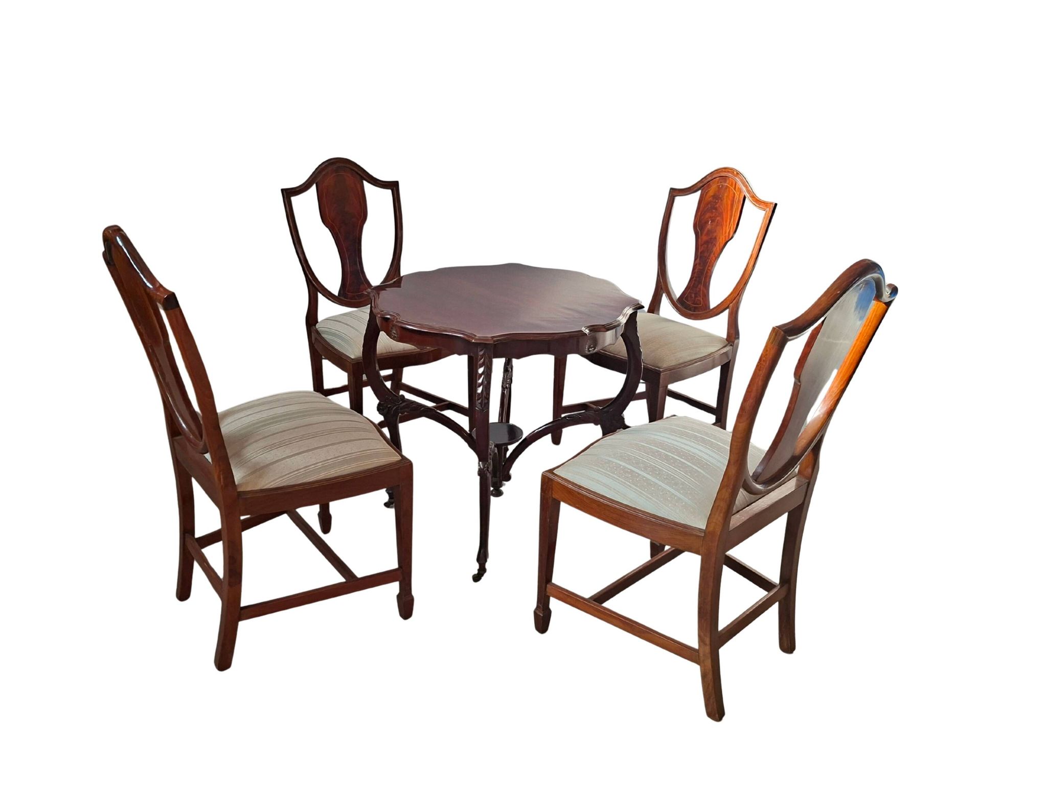 Ensemble de thé, table et 4 chaises, années 50