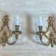 Pair of Bronze Wall Lights in Louis XVI Style by Lucien Gau