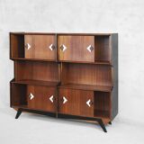 Rockabilly Modern Teak Buffet with Pattern, 1950s