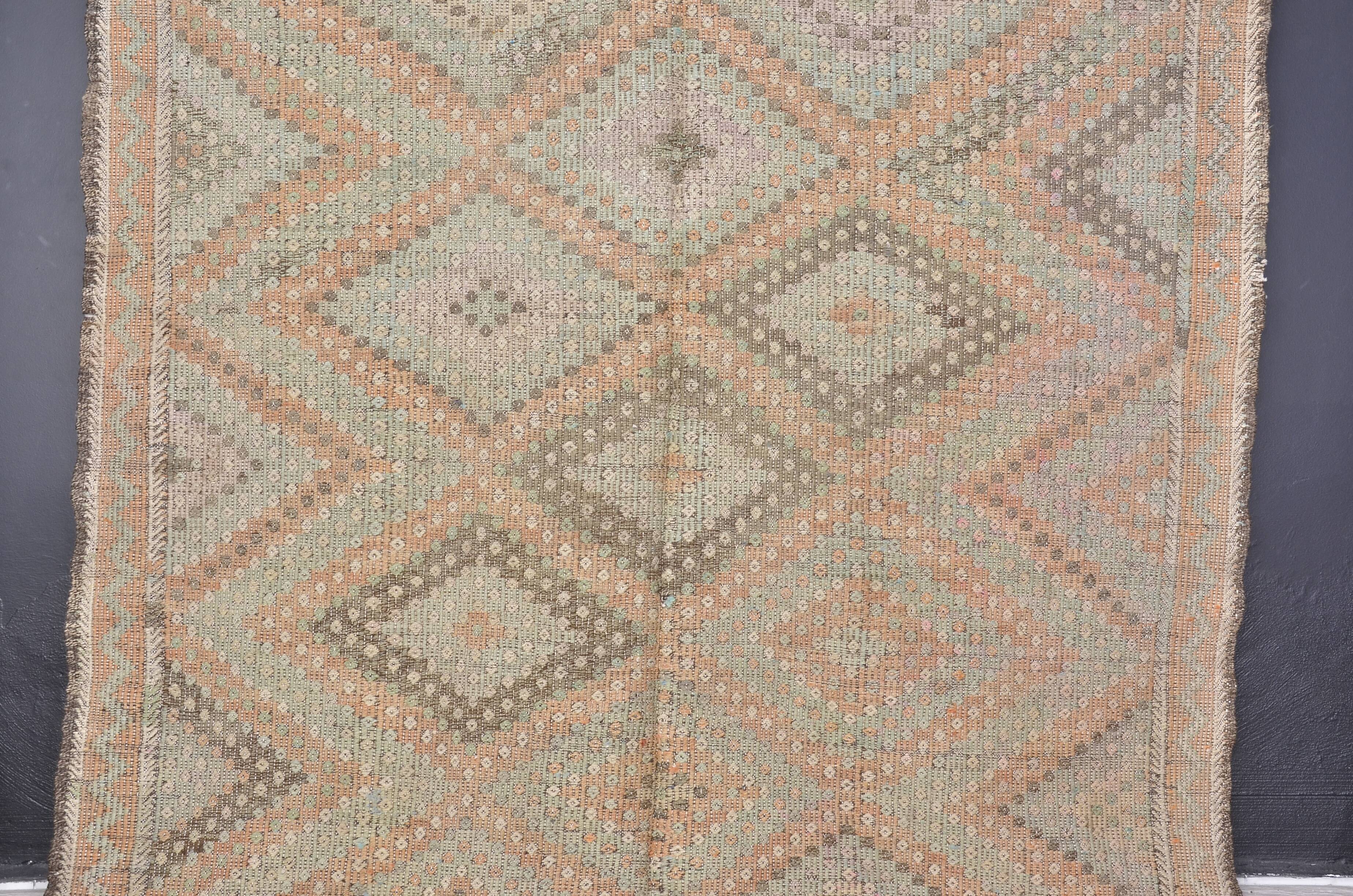 Oushak Vintage Turkish  wool Kilim Rug sku1886