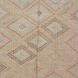 Oushak Vintage Turkish  wool Kilim Rug sku1886