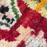 Moroccan Berber rug Boujaad red with colorful patterns 4,04x3m