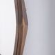 Vintage 1960s oval wooden wall mirror, Italian design