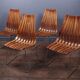 Set of 4 mid century dining chairs by Hans Brattrud for Hove Mobler