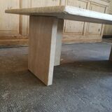 Rectangular travertine coffee table