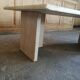 Rectangular travertine coffee table
