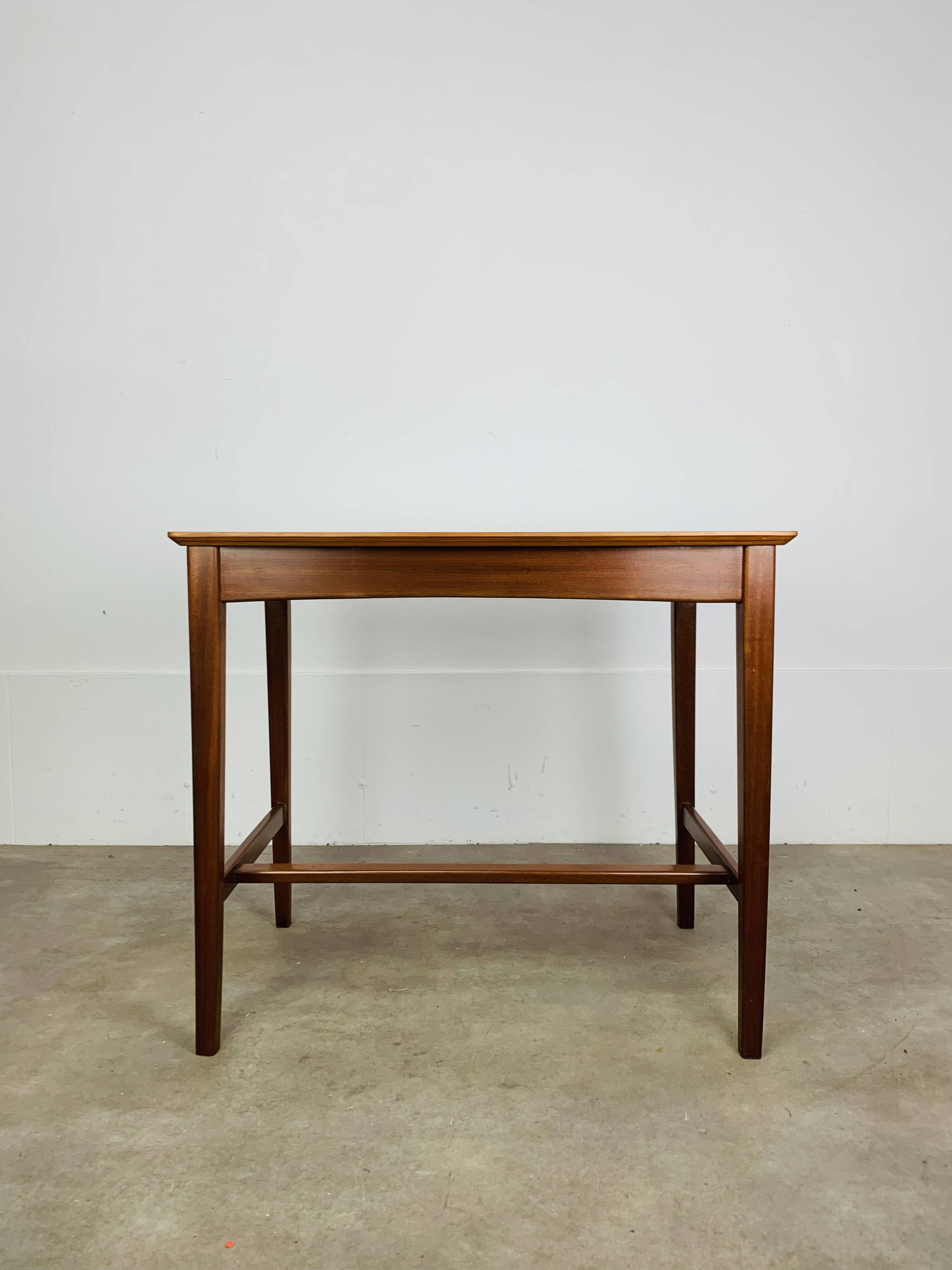 Minimalist Scandinavian teak desk from the 1960s, vintage.