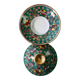 Small covered Chinese porcelain dish, Wan Shou decoration, 1970s-80s.