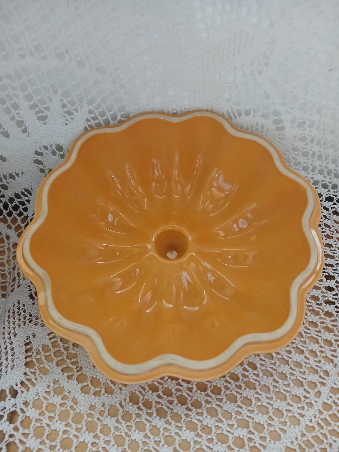 Antique pumpkin slip tureen