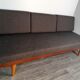 Daybed Rénové Teck et Tissu anthracite, design Ingmar Relling par Ekornes, Vintage Norvégien 1960s