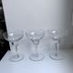 Set of 6 champagne glasses in crystal engraved Art Deco 30s