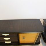 Paire de tables de chevet en bois hollandais, années 1950