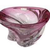 Vase Wave Val-Saint-Lambert ruby submerged design Delvenne 1950