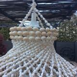 Beautiful bohemian chandelier in seashells