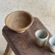 Small bowl on a pedestal made of woven Indonesian rattan D18 H9