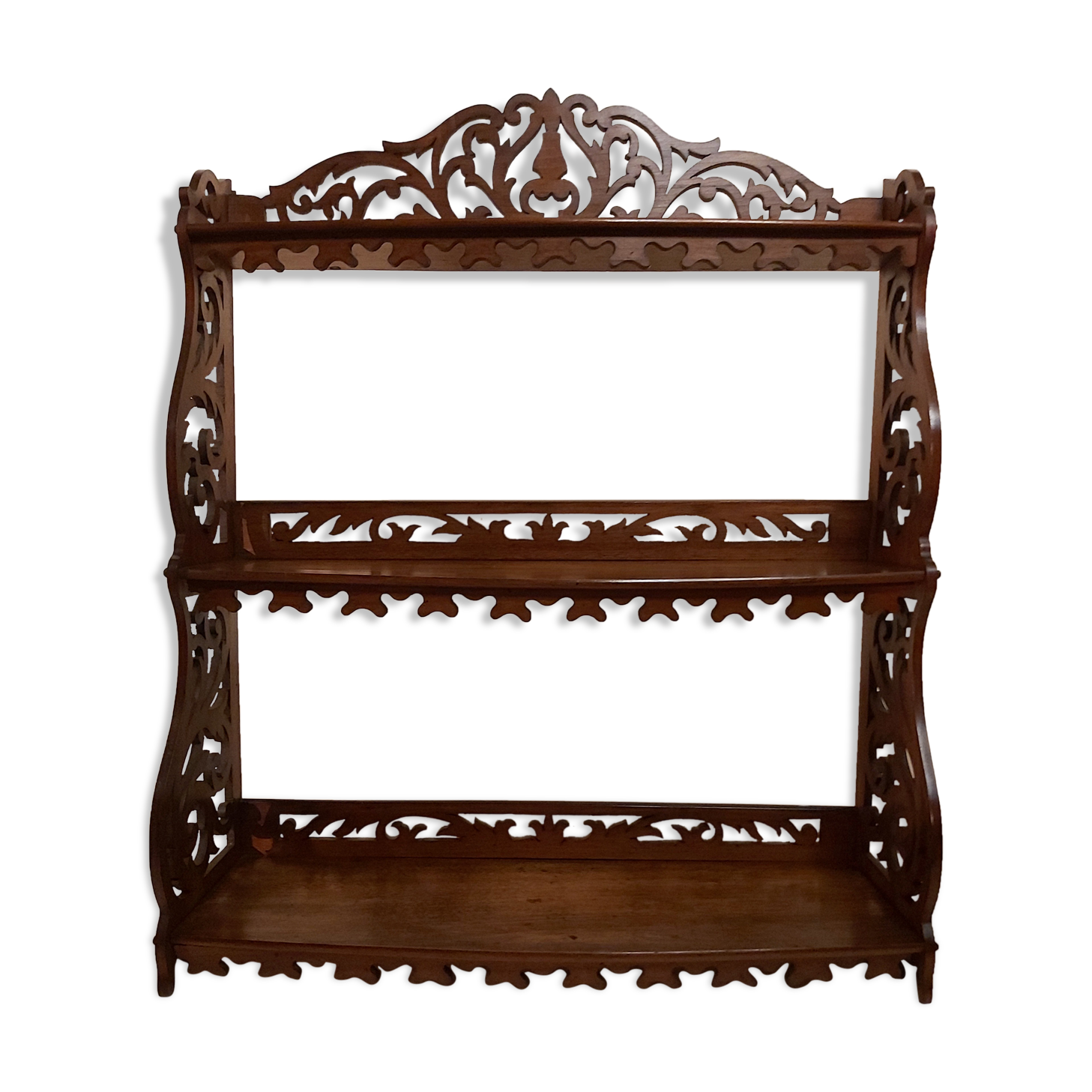Openwork wall shelf walnut nineteenth