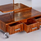 Restored Bauhaus Dressing Mirror, Mücke Melder, Chrome, Walnut, Czechia, 1930s