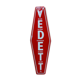Enamelled plate advertising for the famous Belgian beer brand VEDETT (Duvel)