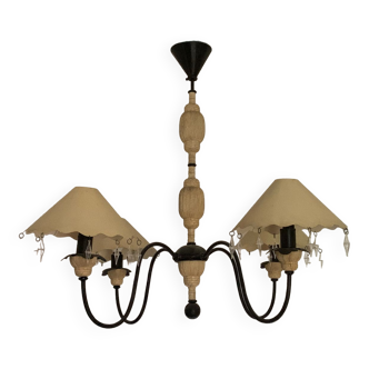 Vintage 4-spoke chandelier