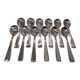 12 silver-plated ice cream scoops, goldsmith Frionnet, art deco style