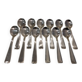 12 silver-plated ice cream scoops, goldsmith Frionnet, art deco style