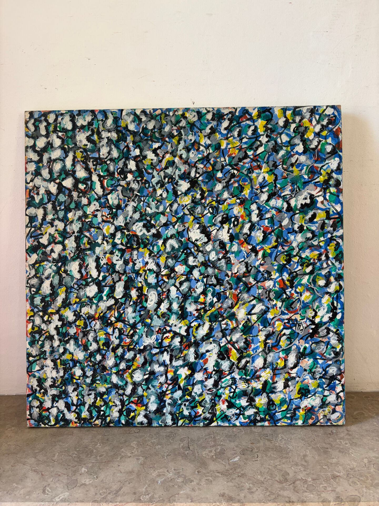 Multicolour abstract - "Sun Sun" signed 1989
