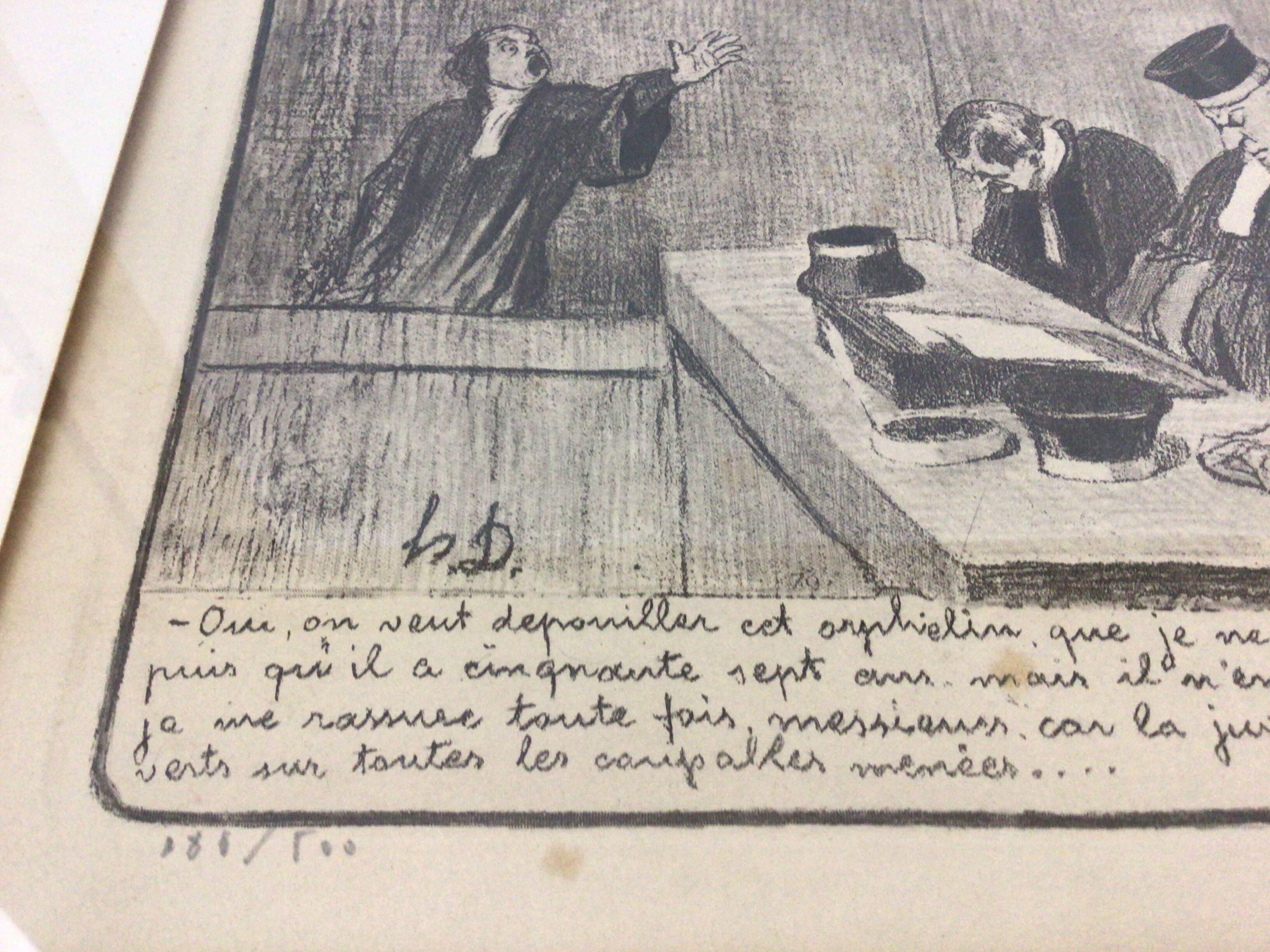 Lithograph Honoré Daumier Les gens de justice