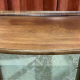 1950s English walnut display cabinet