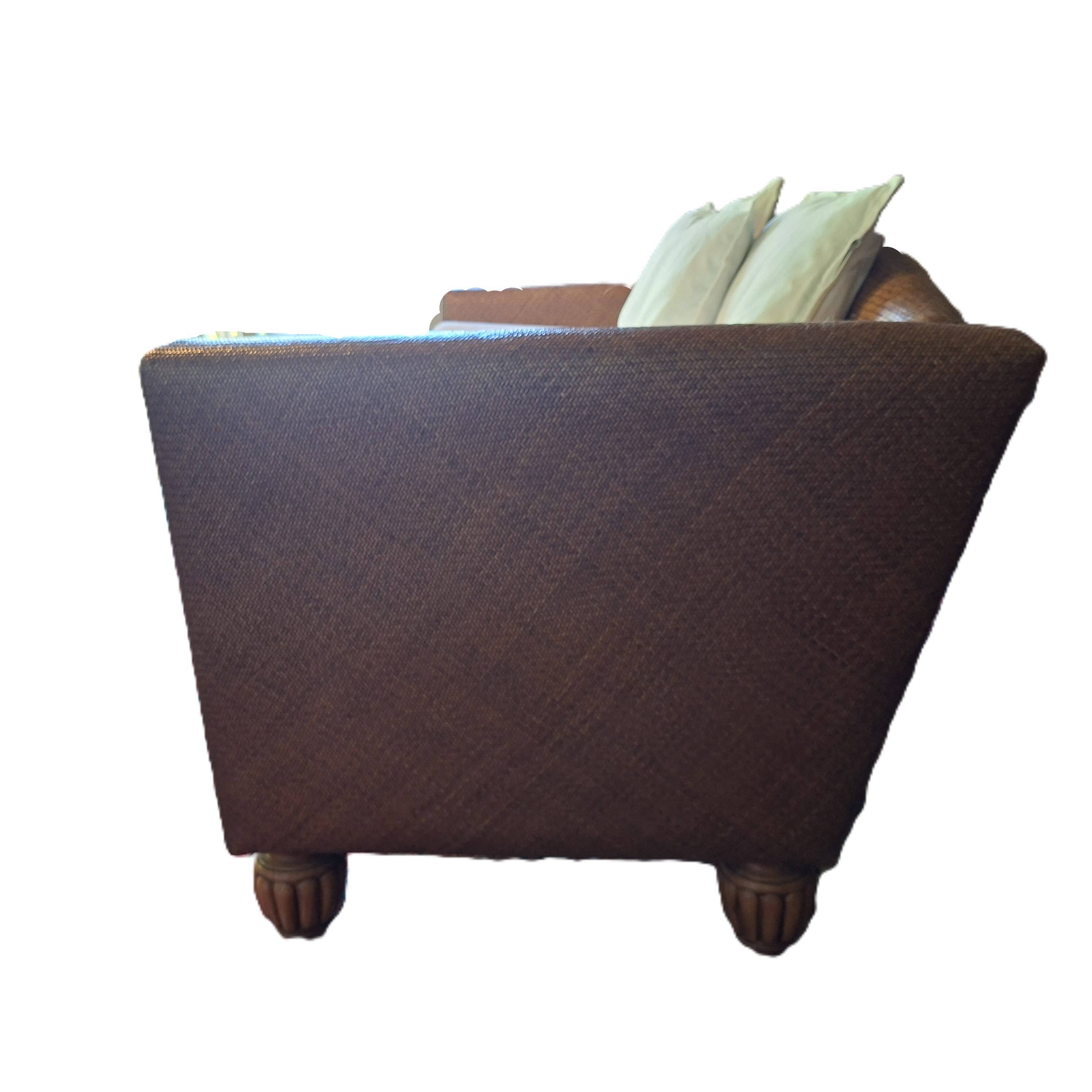 Chevron woven rattan canapés – colonial chic style