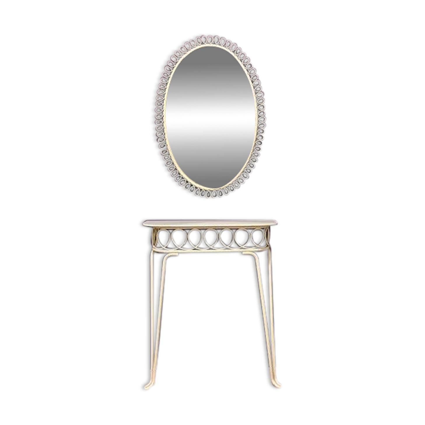 Console table with mirror from the 1960s